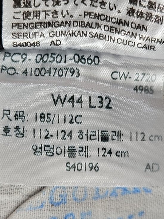 Levi's 501 Jeans Men's 44x32 Black Button Fly Straight Leg Classic Fit - Picture 9 of 16